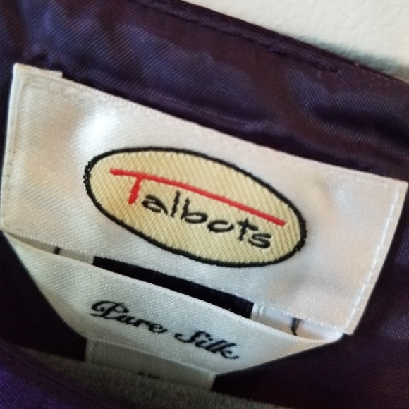 Talbots Pure Silk Scoop Neck Zip Top Blouse - Picture 3 of 6